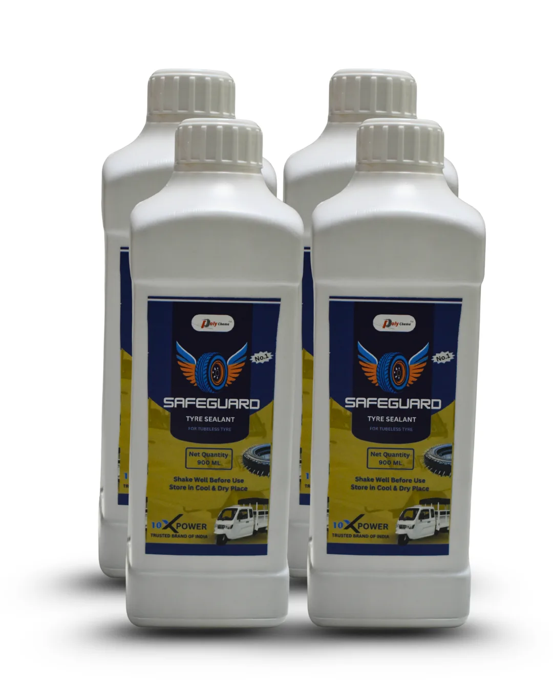 Polycheme Safeguard Tyre Sealant forThree Wheeler| 900 ml - Image 5