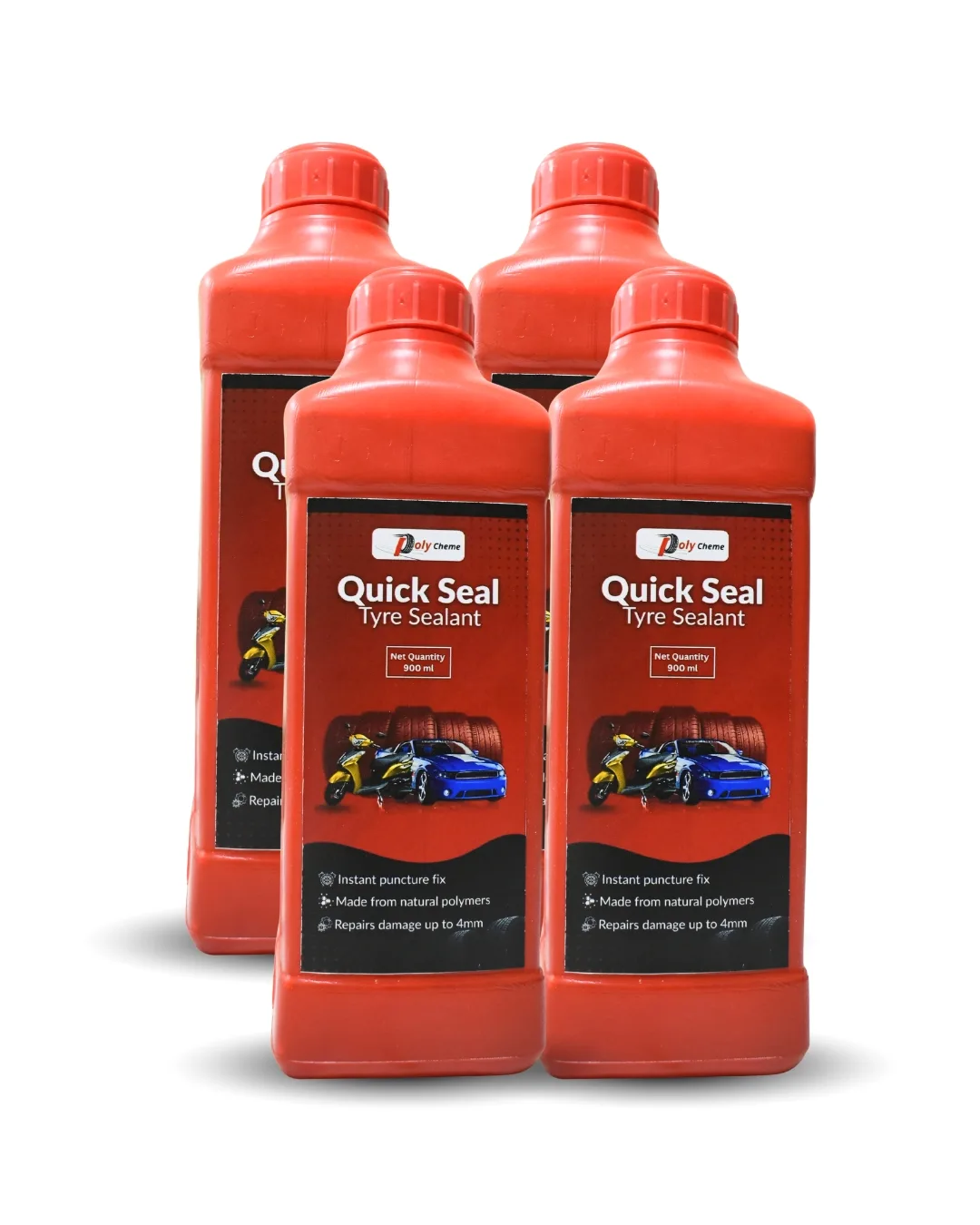 Polycheme QuickSeal Tyre Sealant for Small Car | 900 ml - Image 2