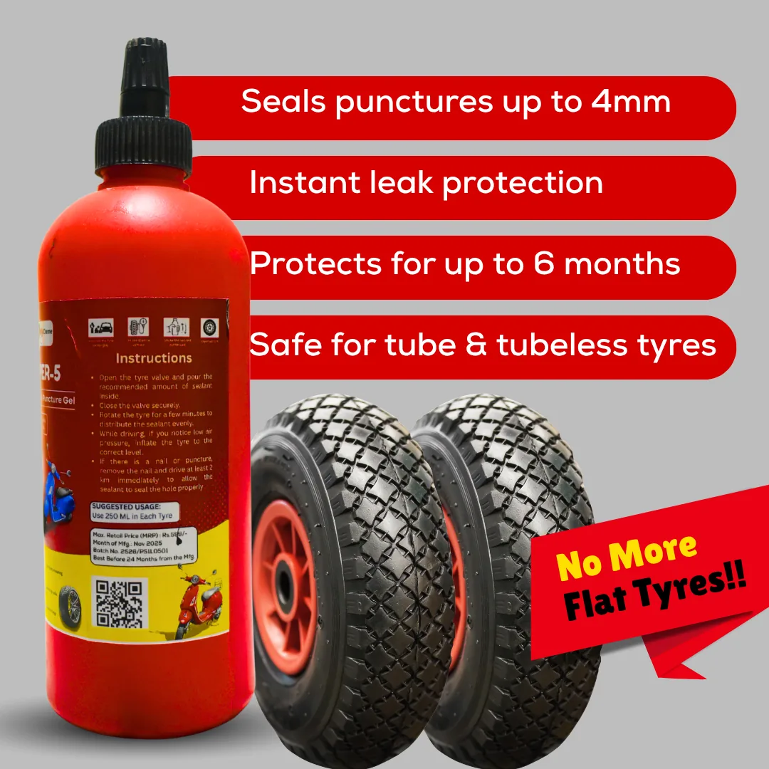 Polycheme Zapper-5 Tyre Sealant for Scooters | 500 ml – image 3
