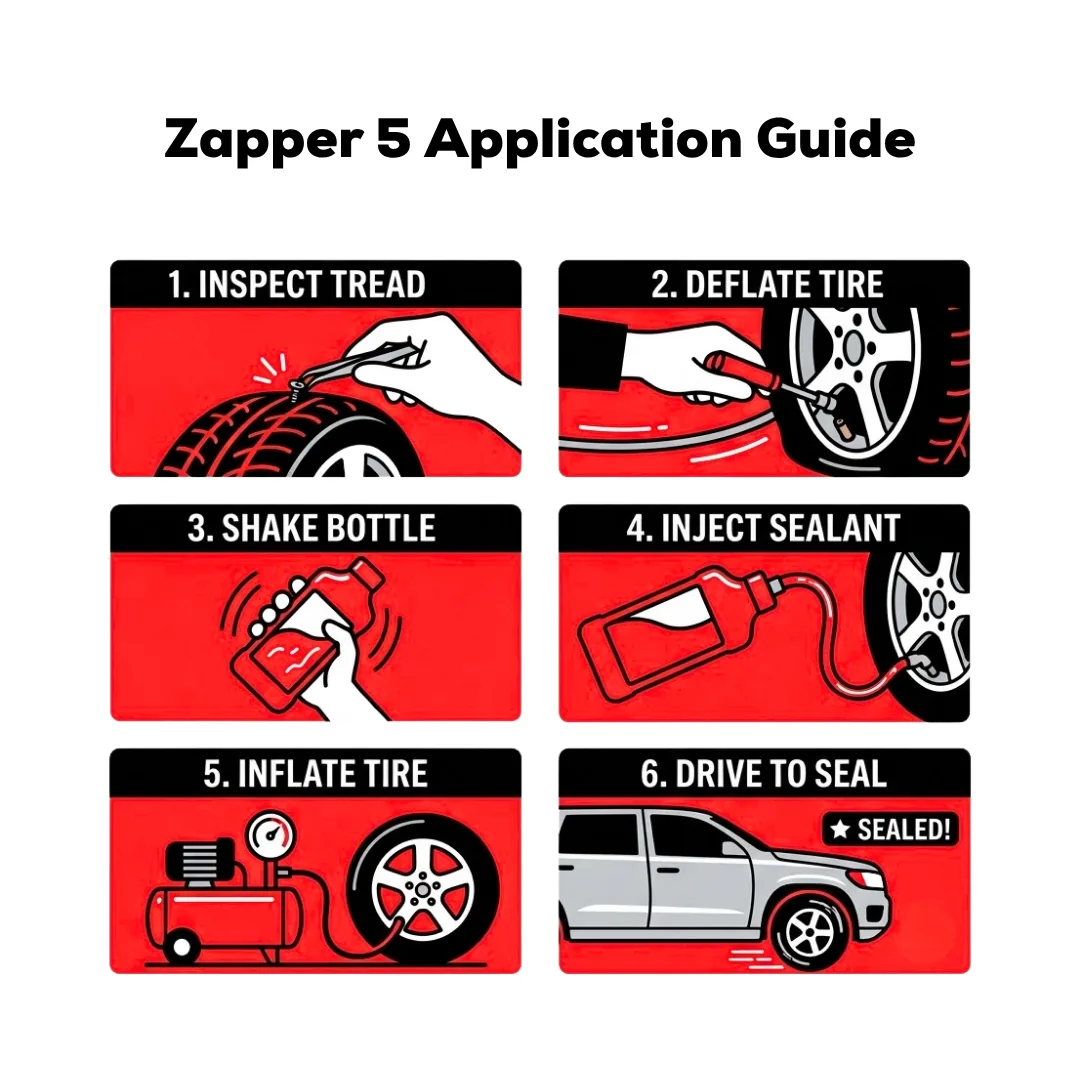Polycheme Zapper-5 Tyre Sealant for Scooters | 500 ml – image 4